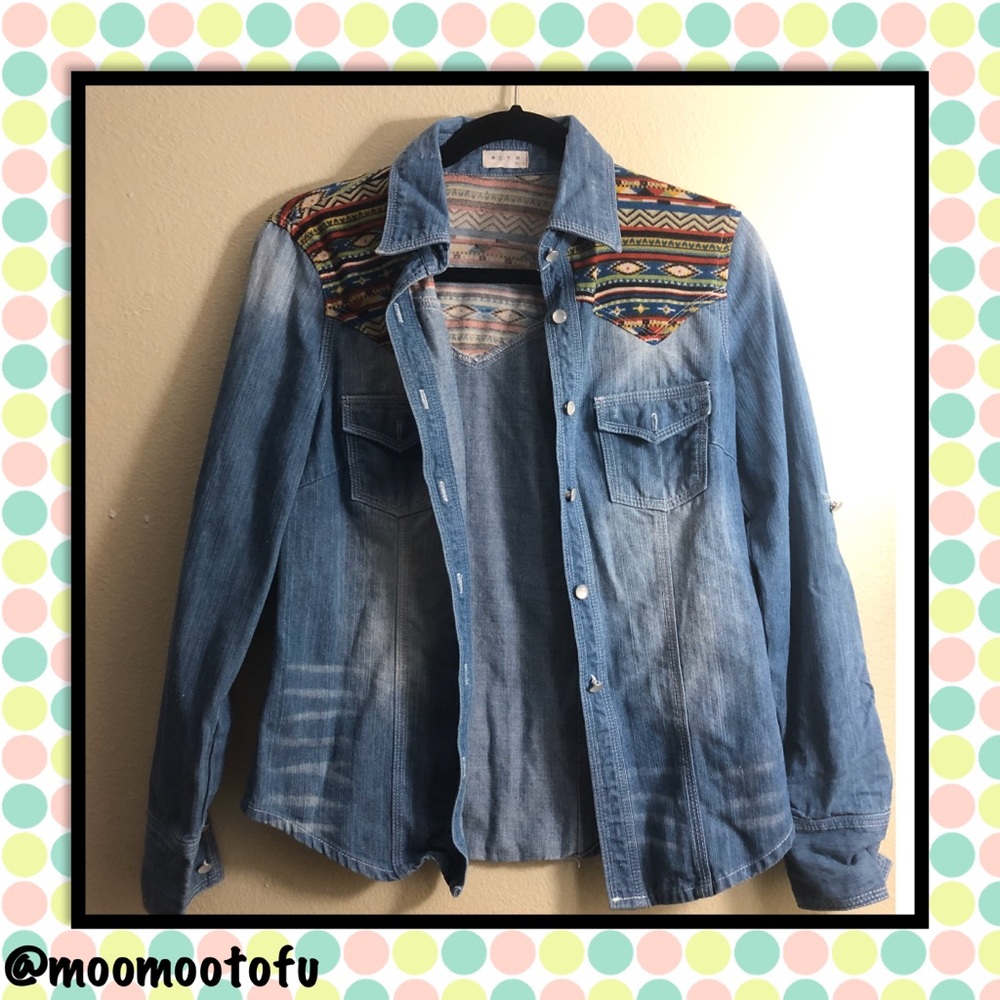 Denim shirt jacket